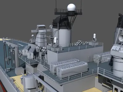 USS Missouri Free 3D model