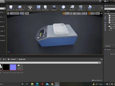 3d model asset computer screen showing box Low-poly 3D model