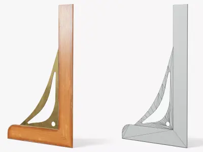 Tailor Rulers Set Low-poly 3D model