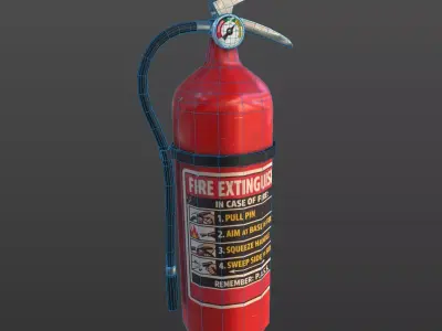 Fire Extinguisher Low-poly 3D model purchase