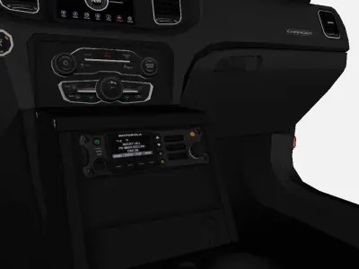 Motorola APX 4500 Vehicle Mobile Radio Face Panel Low-poly 3D model