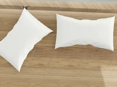 low poly and high poly pillows Free low-poly 3D model