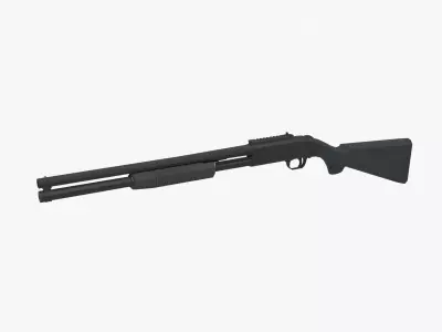 Mossberg 500 Low-poly Low-poly 3D model