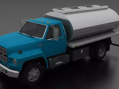 F-Series F-800 Tanker Truck 1980 Low-poly 3D model
