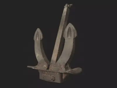 PBR Props - rusted Ship Anchor 3D model