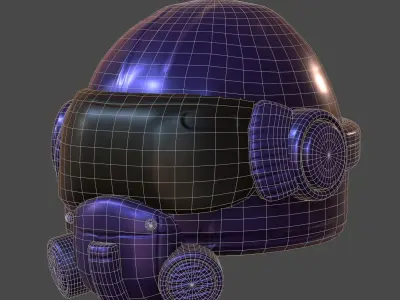 Helmet scifi fantasy futuristic military combat  Low-poly 3D model order