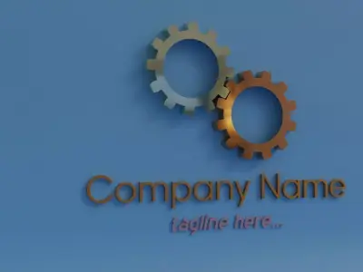 Abstract name logo Low-poly 3D model