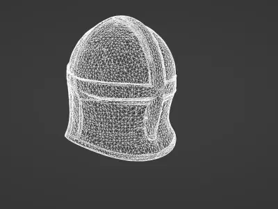 Ancient Warrior Helmet Intricately Engraved Battle Gear   3D model