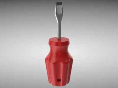 Screwdriver Low-poly 3D model 52