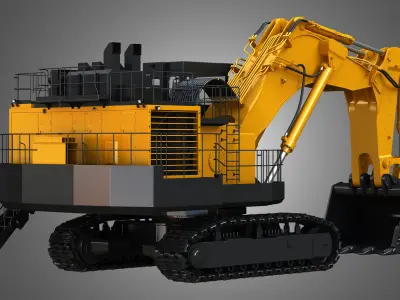 EX8000-6 - Mining Excavator and Shovel  2 in 1 3D Model Pack