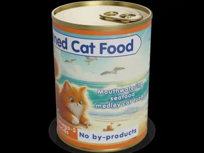 Canned cat food Canned Cat Food 3D model