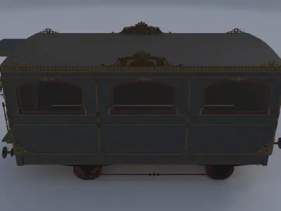 TrainwagoncoachshopB 3D model