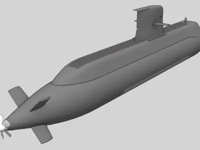 SSK Vastergotland A17 class Low-poly 3D model