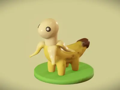 Cute Bananasurus - Banana With Dinosaur 3D model