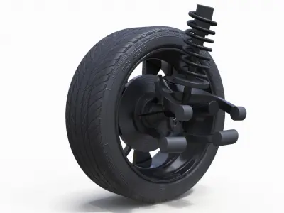  Volkswagen Car Wheel with Suspension 