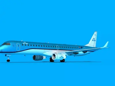 Embraer Emb-190 KLM City Hopper 3 3D model