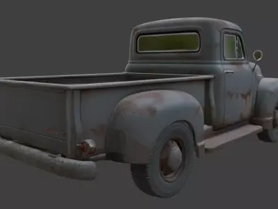 Vintage Rusty Pickup Truck 3D Model Realistic Old  3D model