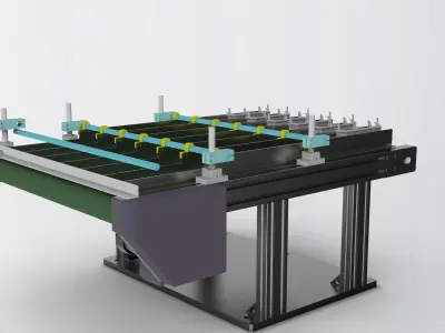 Split belt assembly line 3D model