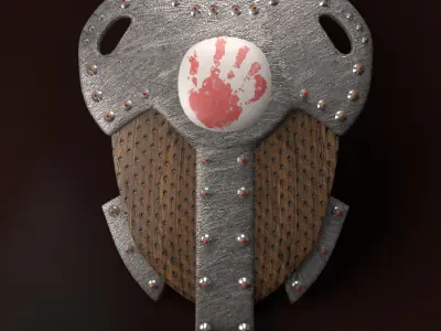 Spiked shield 3D model