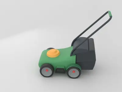 Lawn Mower Low-poly 3D model Low-poly 3D model