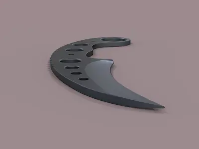 Neck knife MT-664BK 3D model