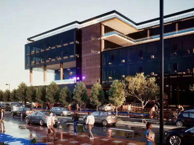 Native Revit Commercial Building 3D model