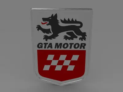 GTA motors logo 3D model