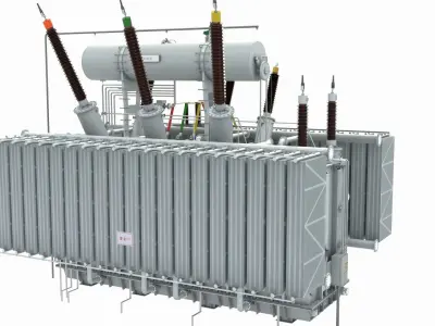 High Voltage Transformer 3D model buy