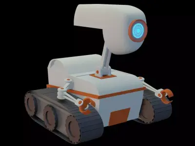 Small robot carrier Low-poly 3D model