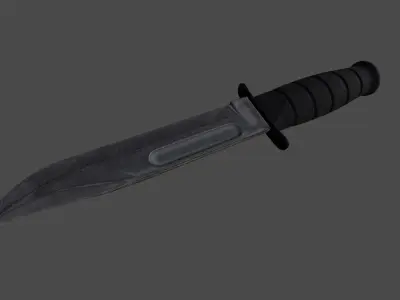 knife 5 Low-poly 3D model