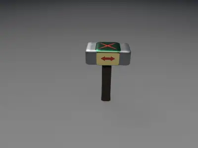 Hammer thor Low-poly 3D model purchase