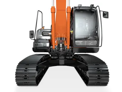 Rigged Hitachi ZX200 Hitachi ZX-5 Series Hydraulic Excavator 3D model