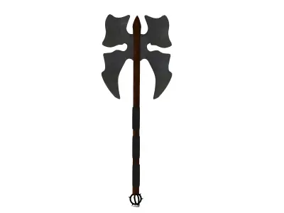 War Axe Low-poly 3D model 3