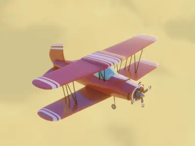 Glider plane  Free 3D model