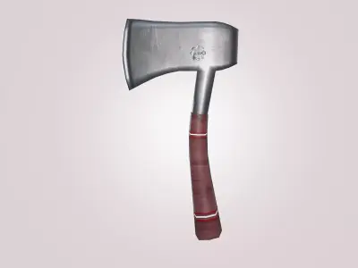 Hand Axe Hatchet Tool - Game Ready Low Poly PBR 3D Model Low-poly 3D model