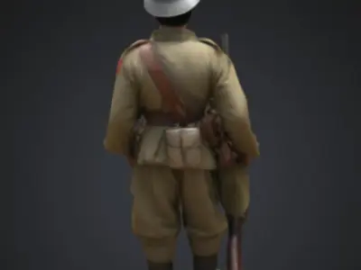 Turk askeri Turkish soldier 3D print model