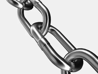 Steel Chain Low-poly 3D model