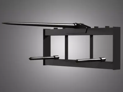 Bale Fork -  Spare Part for JCB Skid Steer Loader 3D model