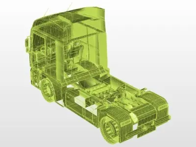 3D truck Free 3D model