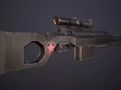 Sniper Rifle 3D model 19
