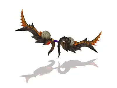 Volcano King Bow Low-poly 3D model