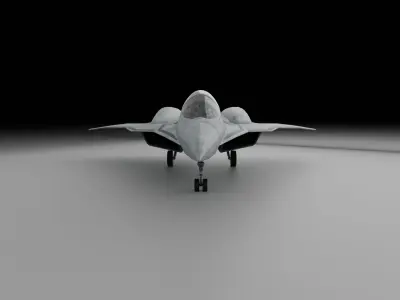Modern Jet Fighter Low-poly 3D model
