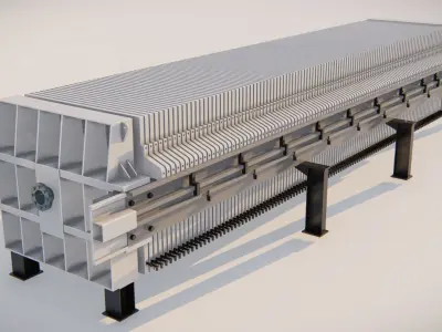 Filter Press 3D Model 3D model