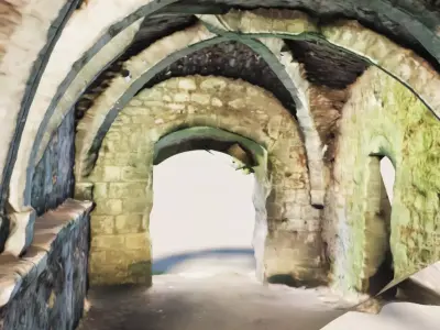 English Abbey Doorway Arch  3D model