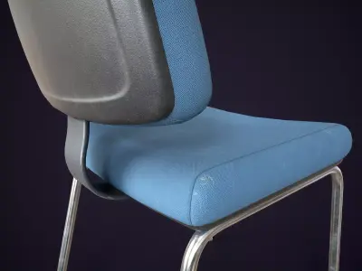 Retro Office Chair Low-poly 3D model