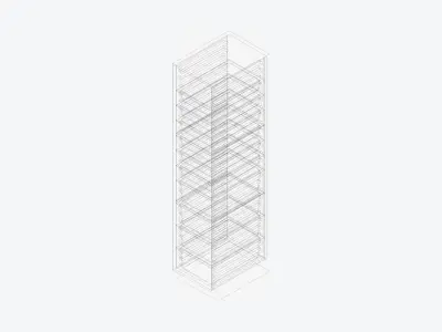 Storage Unit - Tower - Integral - Type 3 Low-poly 3D model