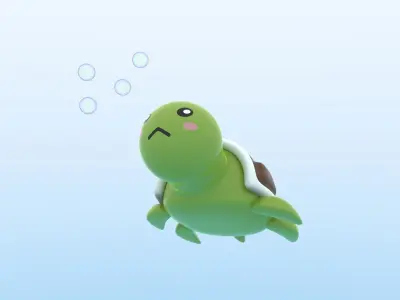 Cute Turtle Free 3D print model