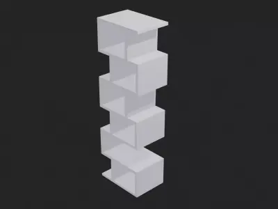 shelf set  3 3D model