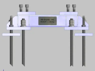 26360-Base for robot KAWASAKI BX100L-Hight 200  3D model