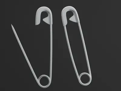 Safety Pin 3D model 3D model